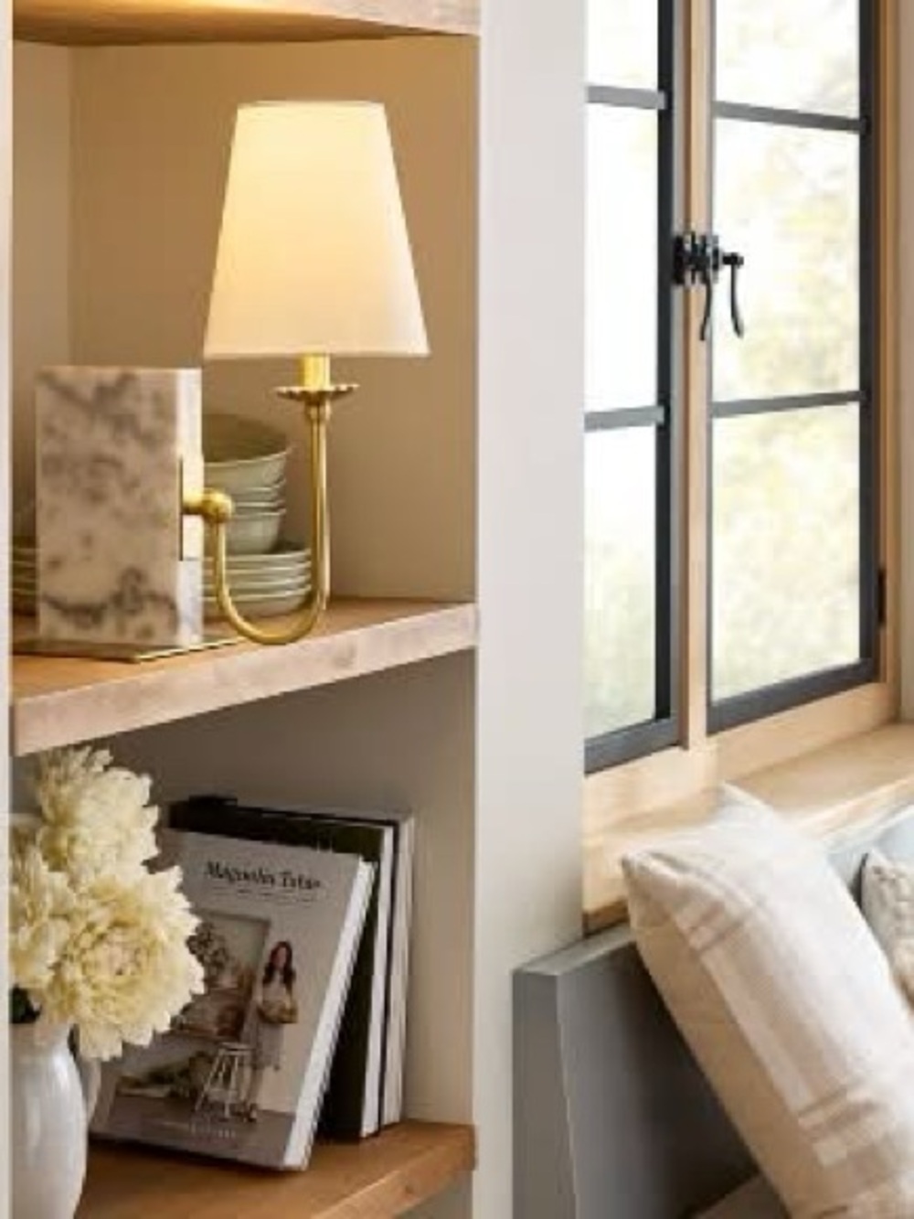 Viral, sold-out Hearth & Hand by Magnolia Marble Bookshelf Light - Picture 2 of 6
